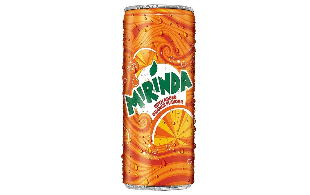 Mirinda (With Added Orange Flavour)    Tin  250 millilitre